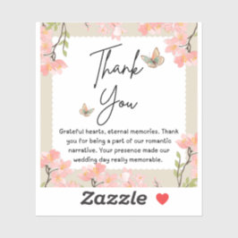 Wildflower bruiloft sticker