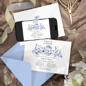 Wildflower bruiloft Sweet Floral repetitie diner Kaart