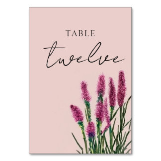Wildflower bruiloft tafel nummer Kaart
