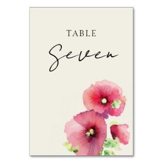 Wildflower bruiloft tafel nummer Kaart