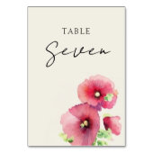 Wildflower bruiloft tafel nummer Kaart (Voorkant)