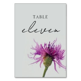Wildflower bruiloft tafel nummer Kaart