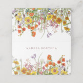 Wildflower bruiloft tafel plaats kaarten plaatskaartje (Buitenkant ongevouwen)