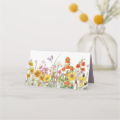 Wildflower bruiloft tafel plaats kaarten plaatskaartje (Achterkant)