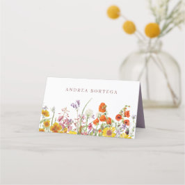 Wildflower bruiloft tafel plaats kaarten plaatskaartje