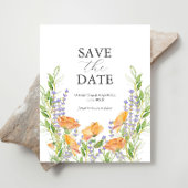 Wildflower bruiloft thema Bewaar de datum Flyer