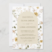 Wildflower bruiloft uitnodiging, Boho bloemboog Kaart (Voorkant)