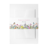 Wildflower bruiloft uitnodiging buik band uitnodigingen wikkel (Voorkant Voorbeeld)