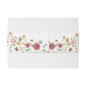 Wildflower bruiloft uitnodiging buik band uitnodigingen wikkel (Achterkant Voorbeeld)