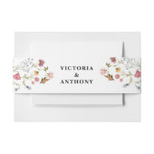 Wildflower bruiloft uitnodiging buik band uitnodigingen wikkel (Voorkant Voorbeeld)