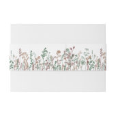 Wildflower bruiloft uitnodiging buik band uitnodigingen wikkel (Achterkant Voorbeeld)
