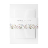 Wildflower bruiloft uitnodiging buikband Floral Uitnodigingen Wikkel (Voorkant Voorbeeld)