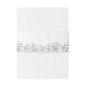 Wildflower bruiloft uitnodiging buikband Floral Uitnodigingen Wikkel (Achterkant Voorbeeld)