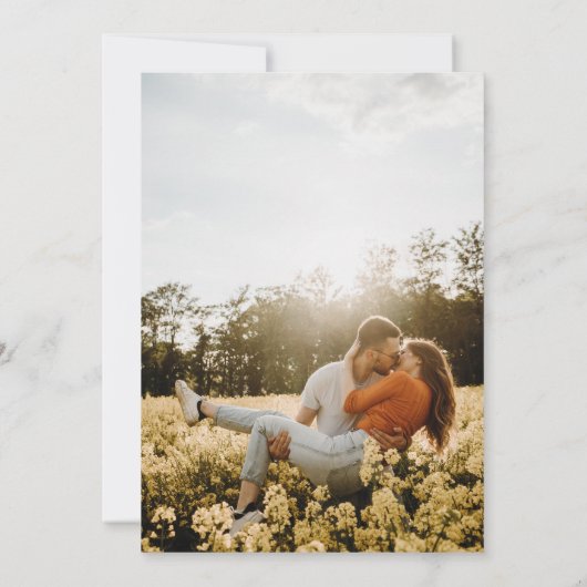 Wildflower bruiloft uitnodiging met foto terug (Achterkant)