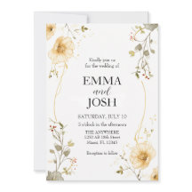 Wildflower bruiloft uitnodiging Sjabloon Boho