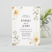 Wildflower bruiloft uitnodiging Sjabloon Boho (Staand voorkant)