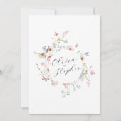 Wildflower bruiloft uitnodiging, zomer bruiloft kaart (Achterkant)