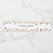 Wildflower bruiloft water flesetiketten waterfles etiket (Enkel label)