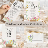 Wildflower bruiloft weide bloem boog plaatskaartje