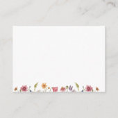 Wildflower bruiloft welkom geschenk tas plaats kaa informatiekaartje (Achterkant)