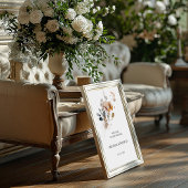 Wildflower bruiloft welkom teken elegant poster