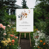Wildflower bruiloft welkom teken elegant poster