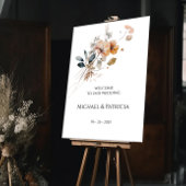 Wildflower bruiloft welkom teken elegant poster