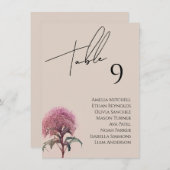 Wildflower bruiloft zitgrafiek Kaart (Voorkant / Achterkant)