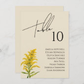 Wildflower bruiloft zitgrafiek Kaart (Voorkant / Achterkant)