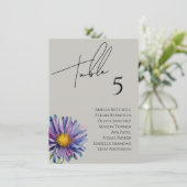 Wildflower bruiloft zitgrafiek Kaart (Staand voorkant)