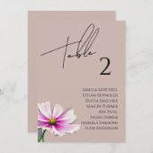 Wildflower bruiloft zitgrafiek Kaart (Voorkant / Achterkant)