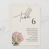 Wildflower bruiloft zitgrafiek Kaart (Voorkant / Achterkant)