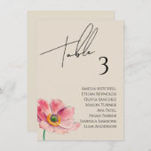 Wildflower bruiloft zitgrafiek Kaart (Voorkant / Achterkant)