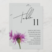 Wildflower bruiloft zitgrafiek Kaart (Voorkant / Achterkant)