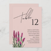 Wildflower bruiloft zitgrafiek Kaart (Voorkant / Achterkant)