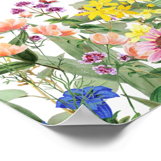 Wildflower bruiloft zitgrafiek poster (Hoek)