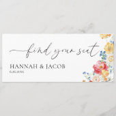 Wildflower bruiloft zitgrafiek Welkom Header (Achterkant)