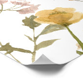 Wildflower Bruiloftsposter Poster (Hoek)