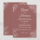 Wildflower Bruin Wide Weddenschap Kaart (Voorkant / Achterkant)