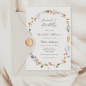 Wildflower Brunch en Bubbly Vrijgezellenfeest Invi Kaart