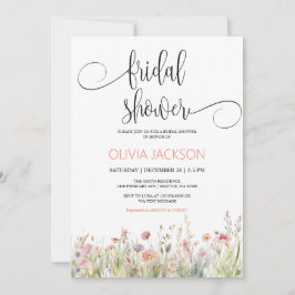 Wildflower Btidal Shower Uitnodiging