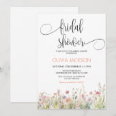 Wildflower Btidal Shower Uitnodiging (Voorkant / Achterkant)