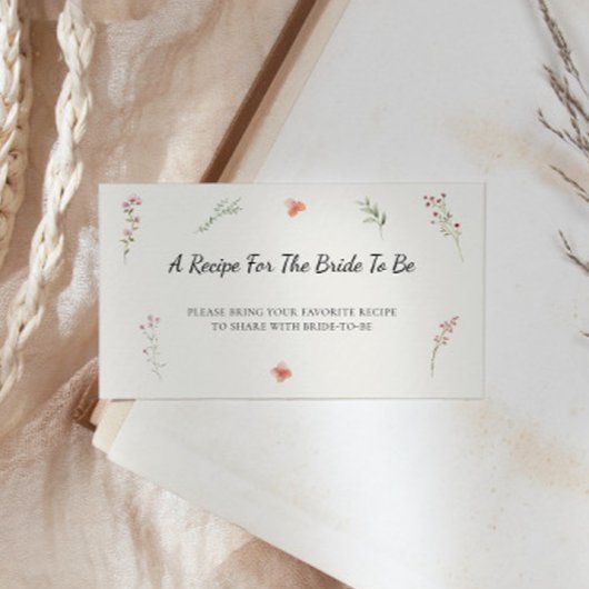 Wildflower Budget Vrijgezellenfeest Deel een recep Informatiekaartje