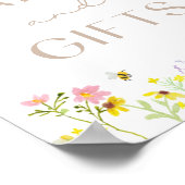 Wildflower Bumblebee Bloemen Kaart en Geschenken t Poster (Hoek)