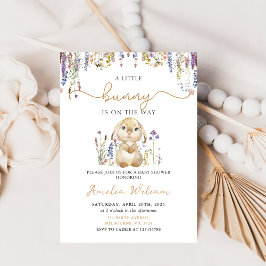 Wildflower Bunny Easter Baby shower Uitnodiging
