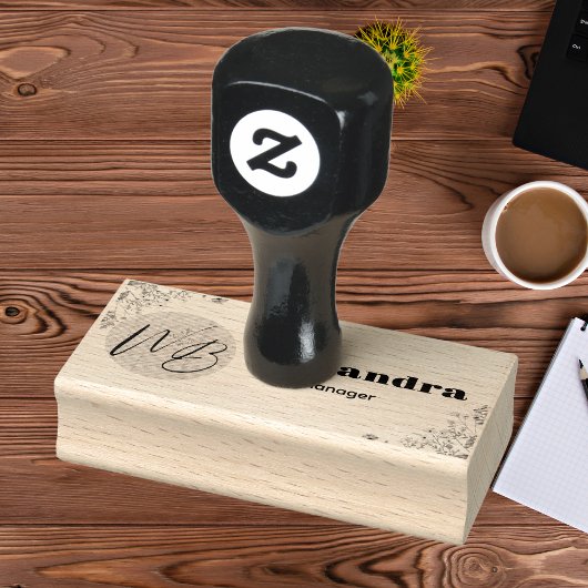 Wildflower Business Logo Restaurant gepersonalisee Rubberstempel