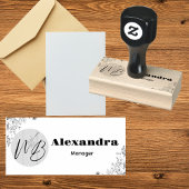 Wildflower Business Logo Restaurant gepersonalisee Rubberstempel