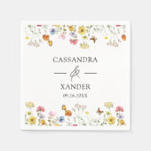 Wildflower Butterflies Boho Wedding Ampersand Servet (Voorkant)
