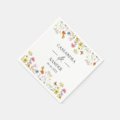 Wildflower Butterflies Boho Wedding Ampersand Servet (Hoek)