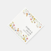 Wildflower Butterflies Boho Wedding Servet (Hoek)